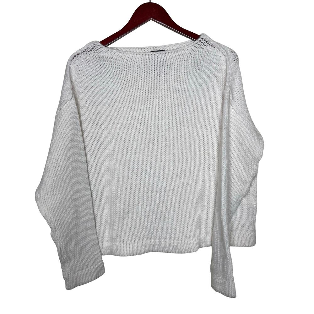 Lotus Eater white alpaca wool blend pullover sweater sz XS S